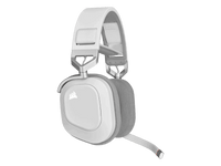 HS80 RGB WIRELESS Premium White Headset, Spatial Audio, 50mm Audio Drivers