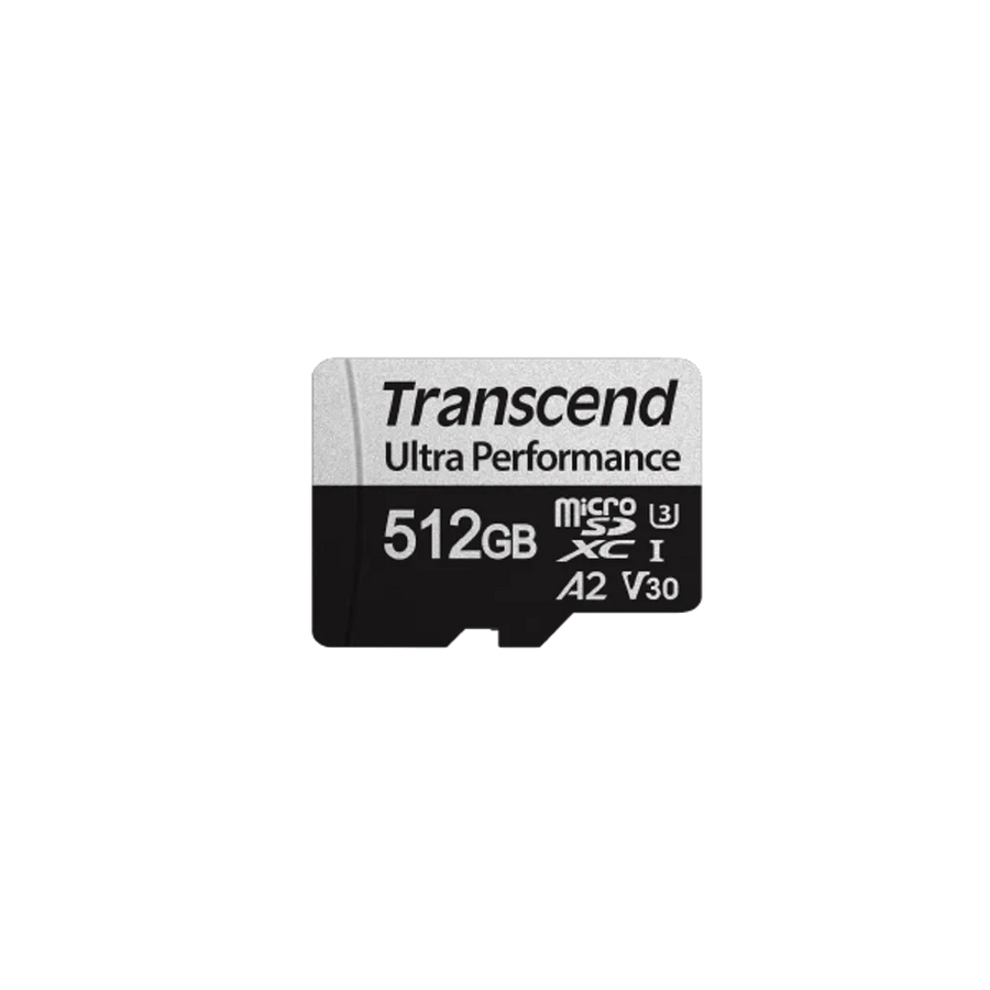 Transcend 340S 512GB microSDXC UHS-I U3 V30 A2 Memory Card 160/125 MB/s (Black)