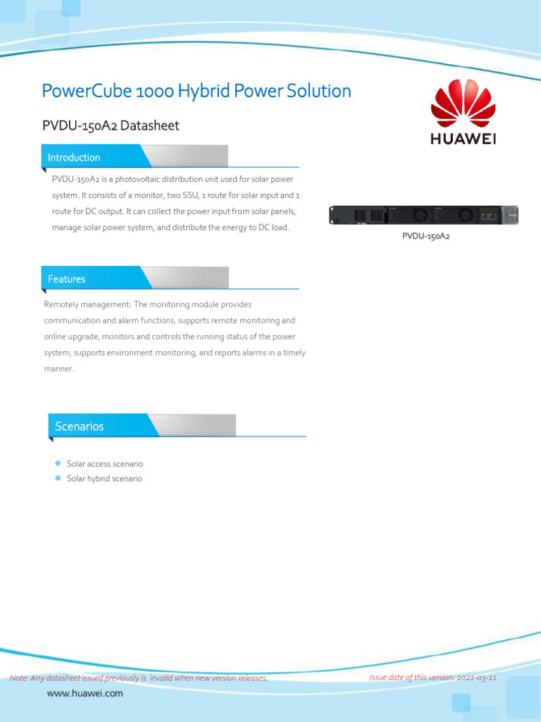 Huawei PVDU-150A2 photovoltaic distribution unit