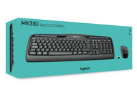 Logitech MK330 Full-Size Wireless Keyboard and Mouse Combo Spill-Resistant Nano USB Black - Image 5