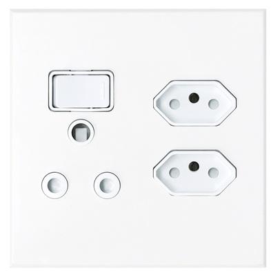 Wall Socket 16A Round+ 2 X16A Flat