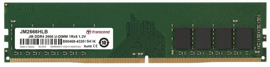 TRANSCEND 4GB DDR4 2666Mhz DESKTOP U-DIMM 1RX8 1GX8 CL19 1.2V