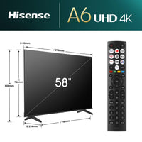 Hisense 58A6N 58-inch 4K UHD LED VIDAA Smart TV Dolby Vision AI Upscaler Game Mode Plus Voice Control - Image 3