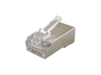 Acconet CAT5e RJ45 Connectors, Shielded, Stranded/Solid Core, 50 Pack