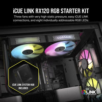 Corsair iCUE LINK RX120 RGB 120mm PWM Case Fan Black Triple Pack - Image 4