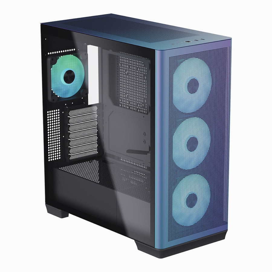 Aerocool APNX C1-R premium ChromaFlair mid-tower ATX case - 4x PWM ARGB Fan Included - 3x2.5'' or 3x 3.5'' - 360mm radiator