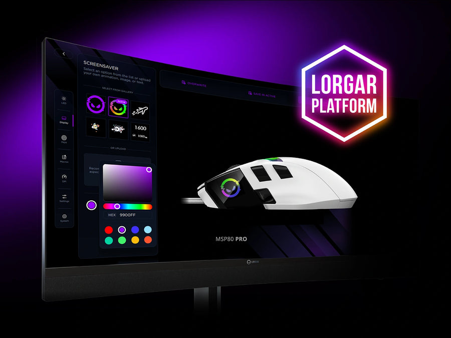 LORGAR MSP80, 8000 Hz Gaming Mouse Pro, Black