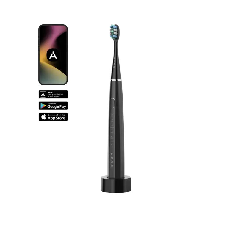 AENO SMART Sonic Electric toothbrush, DB2S: Black, 4modes +8 smart, wireless charging, 46000rpm, 90 days