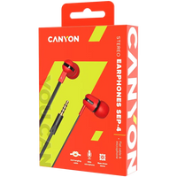 CANYON headphones SEP-4 Mic Flat 1.2m Red - Image 2