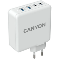 CANYON H-100, GAN 100W charger Input:100V-240V Output: USB-C1/C2: 5V 3A, 9V 3A, 12V 3A, 15V 3A, 20V 5A USB-A