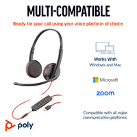 Poly Blackwire 3225 Stereo USB-A/C/3.5mm