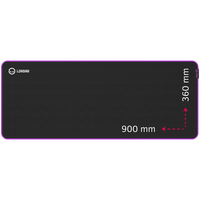 Lorgar Main 319, Gaming mouse pad, High-speed surface, Purple anti-slip rubber base, size: 900mm x 360mm x