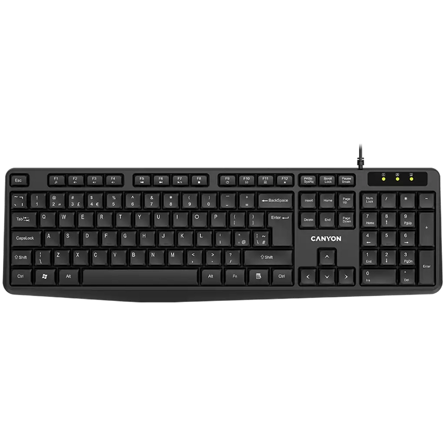 CANYON keyboard KB-1 EN Wired Black