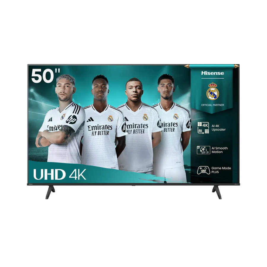 Hisense 50-inch 4K UHD Smart LED TV Wi-Fi Bluetooth DVB-T2 Black