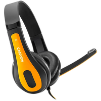 CANYON PC headset HSC-1 PC Mic Flat 2m Black Yellow