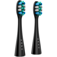 AENO Replacement toothbrush heads, Black, Dupont bristles, 2pcs in set (for ADB0002S/ADB0001S)