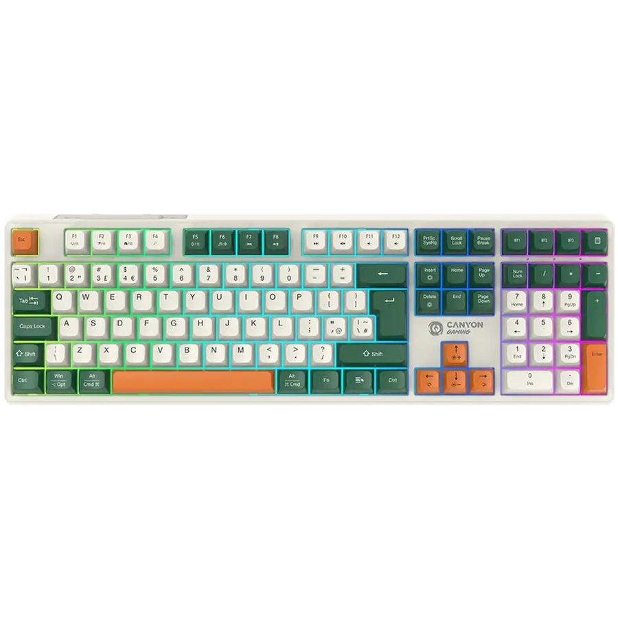CANYON keyboard Shadder GKW-11 Mech RGB UK/US Wireless White
