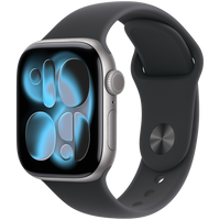 Apple Watch Series 11 GPS + Cellular 42mm Space Grey Aluminium Case with Black Sport Band - S/M
