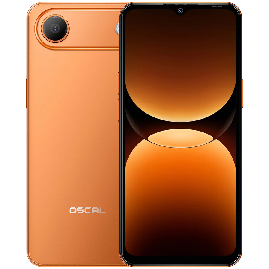 OSCAL Flat 3C LTE Smartphone, 6.65'' HD+ IPS 720*1612 90Hz, Quad-core T310 up to 2.0GHz Orange