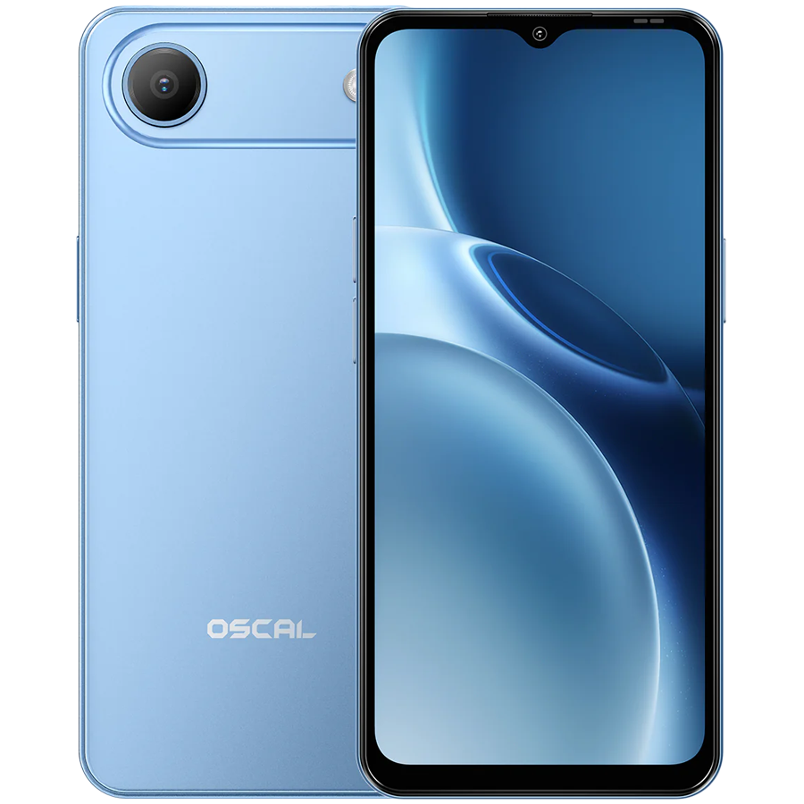 OSCAL Flat 3C LTE Smartphone, 6.65'' HD+ IPS 720*1612 90Hz, Quad-core T310 up to 2.0GHz Blue