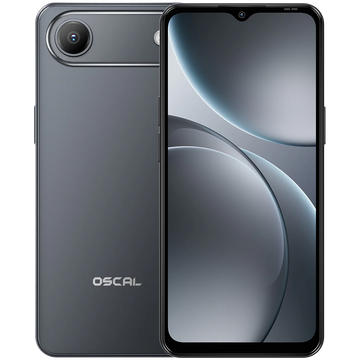 OSCAL Flat 3C LTE Smartphone, 6.65'' HD+ IPS 720*1612 90Hz, Quad-core T310 up to 2.0GHz Black