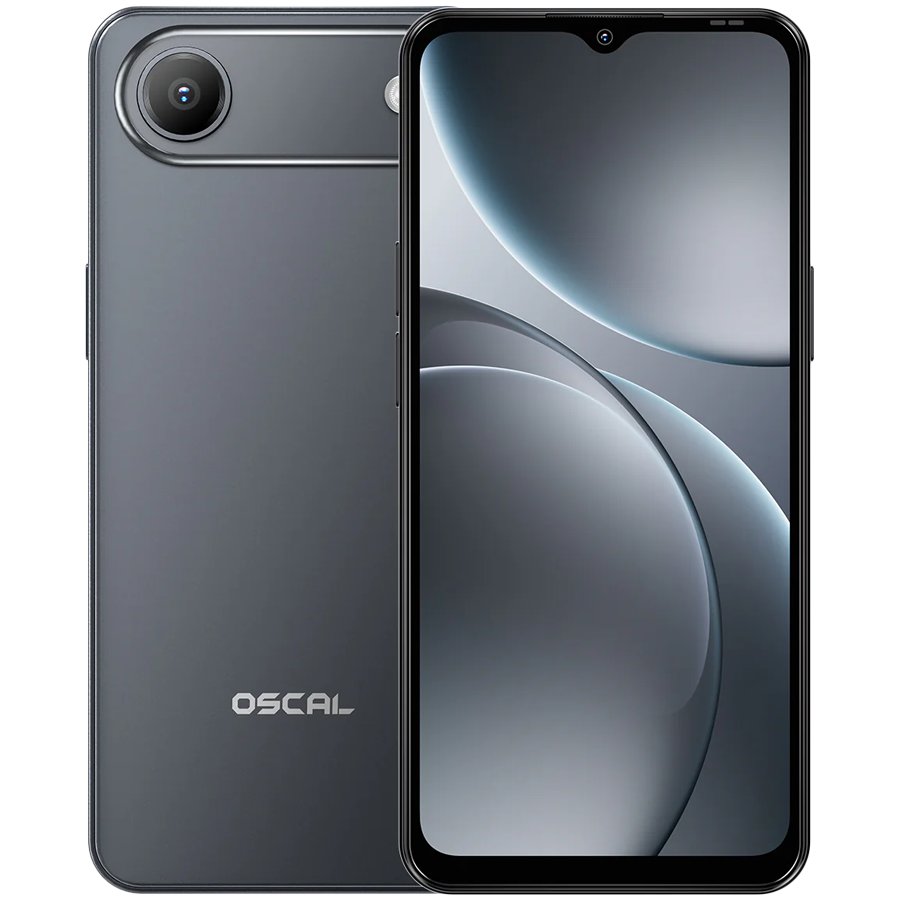 OSCAL Flat 3C LTE Smartphone, 6.65'' HD+ IPS 720*1612 90Hz, Quad-core T310 up to 2.0GHz Black