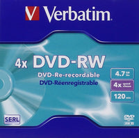 VERBATIM DVD-RW 4X Jewel Case - 5 Pack