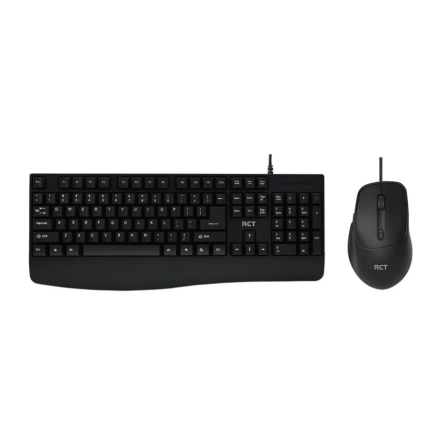 RCT K11 USB Wired Keyboard and GM-193U Optical Mouse Combo Black