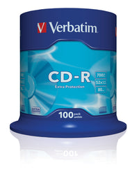 VERBATIM CD-R 52X Extra Protection Spindle 700MB - 100 Pack