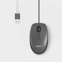 Logitech M100 Wired Optical Mouse 1000 DPI USB-A Ambidextrous Black - Image 3