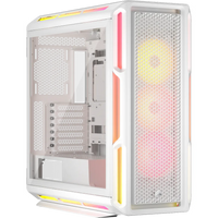 Corsair iCUE LINK 5000T LX RGB Midi Tower ATX PC Case White 3x LX120 Fans Aurora RGB Light Strips