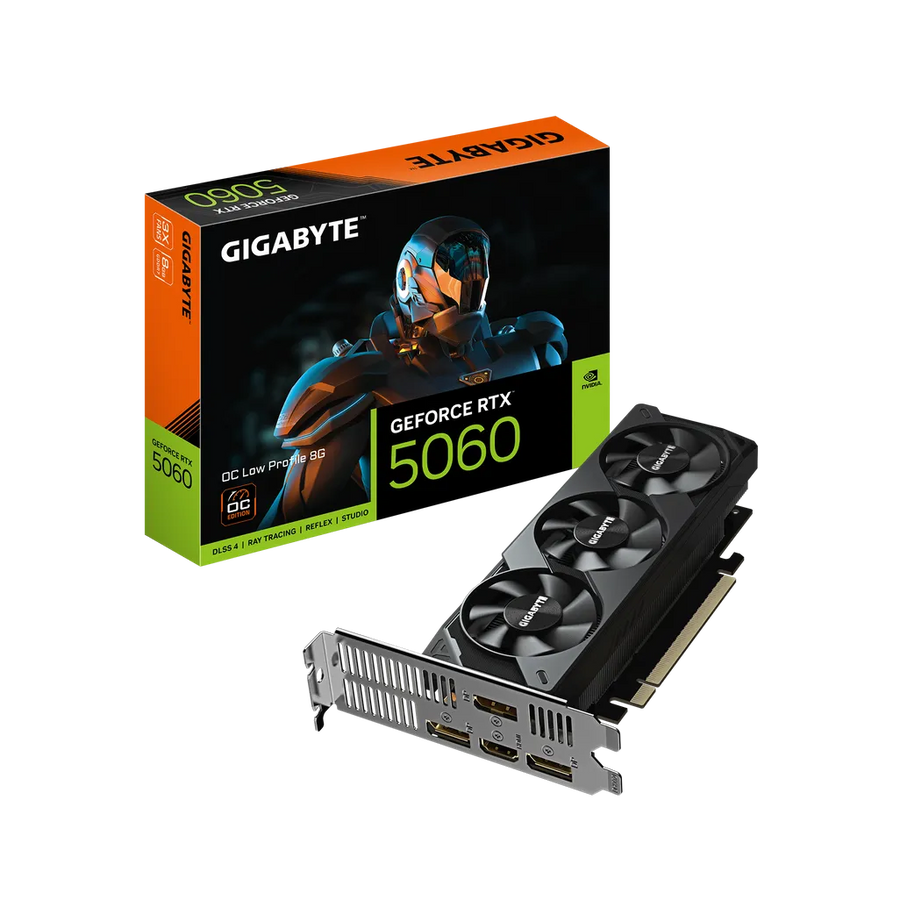 Gigabyte GeForce RTX 5060 OC Low Profile 8GB GDDR7 PCIe 5.0 3x DP 1x HDMI 182mm