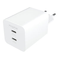 mophie-Essentials-Power Adapter-Dual USB-C-PD-50W-White-EU