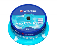 VERBATIM CD-R 52X Crystal Spindle 700MB 25 Pack