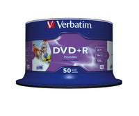 VERBATIM DVD+R 16X Printable Spindle 4.7GB - 50 Pack