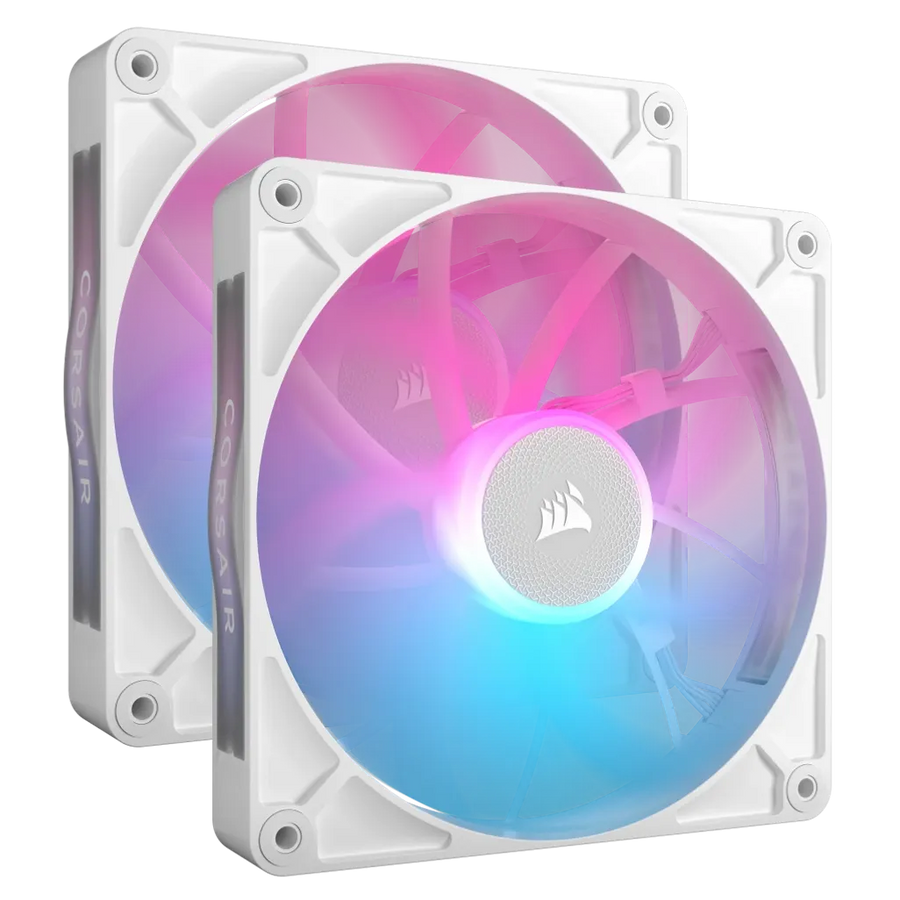 Corsair iCUE LINK RX140 RGB 140mm PWM Case Fan 2-Pack 1700 RPM (White)