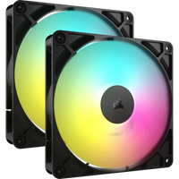 Corsair RS140 ARGB 140mm PWM Case Fans 2-Pack 330-1700 RPM (Black)