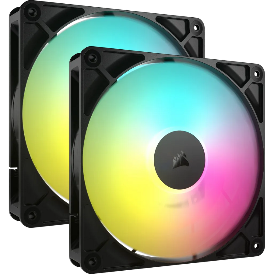 Corsair RS140 ARGB 140mm PWM Case Fans 2-Pack 330-1700 RPM (Black)