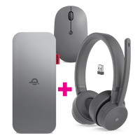 Lenovo Go Wired ANC Headset + Wireless Mobile Power Bank + Wireless Mouse Bundle