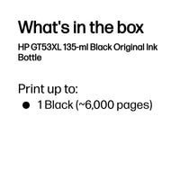 HP GT53 135ml Black Original Ink Bottle,6,000 pages - Image 3