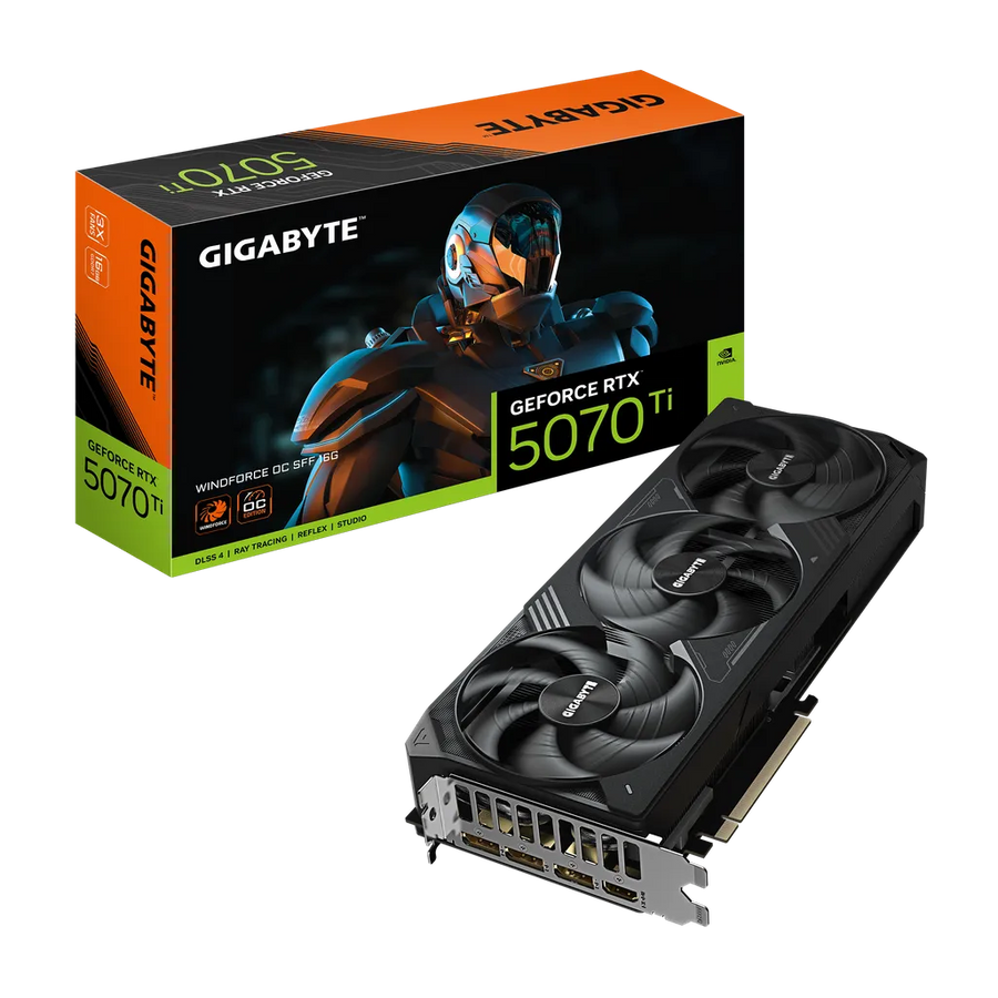 Gigabyte GeForce RTX 5070 Ti WINDFORCE OC SFF 16GB GDDR7 PCIe 5.0 2497MHz Graphics Card