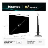 Hisense 50-inch 4K UHD Smart LED TV Wi-Fi Bluetooth DVB-T2 Black - Image 2