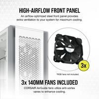 Corsair 7000D AIRFLOW Full Tower ATX PC Case with Tempered Glass (White) - Image 3