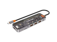 CANYON hub DS-13 7in1 4k USB-C Transparent Space Grey