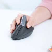 Logitech MX Vertical Advanced Ergonomic Mouse Graphite 4000 DPI RF Wireless Bluetooth USB-C - Image 2