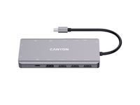 CANYON hub DS-12 13in1 4k USB-C Dark Grey