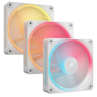 Corsair iCUE LINK LX120-R RGB 120mm PWM Reverse Fans Starter Kit 3-Pack with System Hub (White)