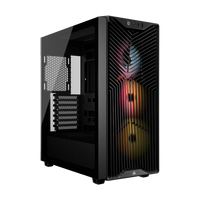 Corsair 3200D RS ARGB Mid-Tower PC Case Black 3x RS120 ARGB Fans 375mm GPU Clearance 360mm Radiator