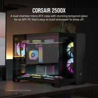 Corsair 2500D Airflow Midi Tower ATX PC Case Tempered Glass USB-C (Black) - Image 5