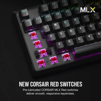 Corsair K70 Full-Size Mechanical Gaming Keyboard 104-Key USB MLX Red Switches (Black) - Image 3